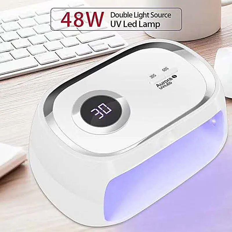 

LED Nail Dryer For Nail UV Lamp USB Double Light Source Gel Lamp For Manicure LED Display Drying All Gels Nail Polish Nail Art T