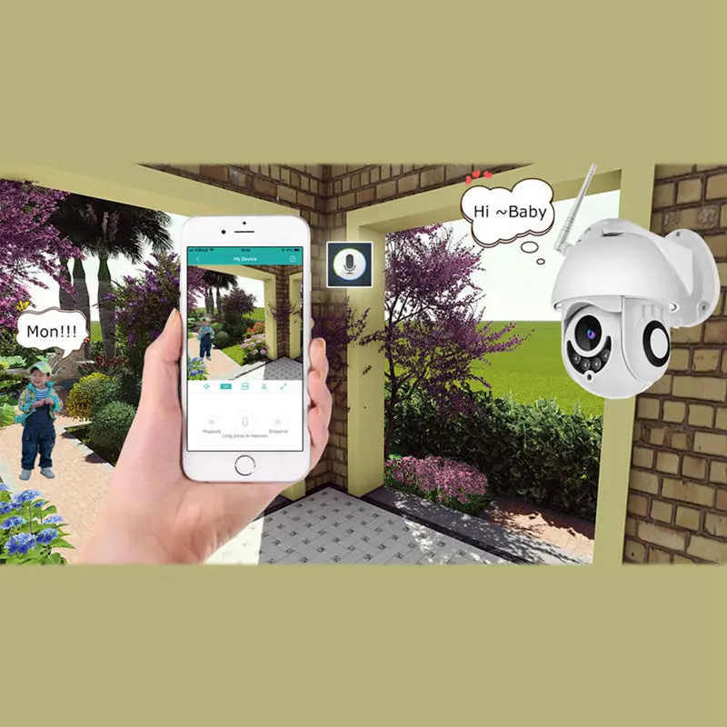 

Wifi Camera Outdoor Ptz Ip Camera 1080p Speed Dome Cctv Security Cameras With 64g Ip Camera Wifi Exterior 2mp Ir Home Surveila