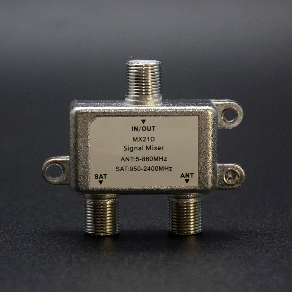 2 Ways Satellite Splitter For Ant Sat Vhf Uhf Signal Mixer Digital