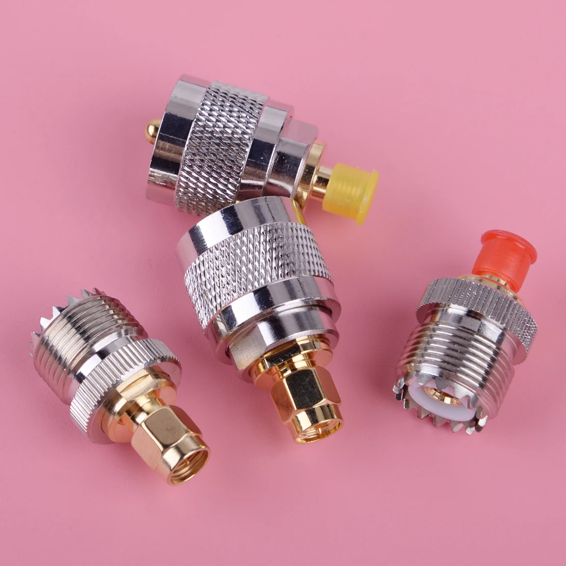 

LETAOSK 4Pcs/Set Adapter Kit PL259 SO239 to SMA Male Female RF Connector Coax Coaxial Test Converter