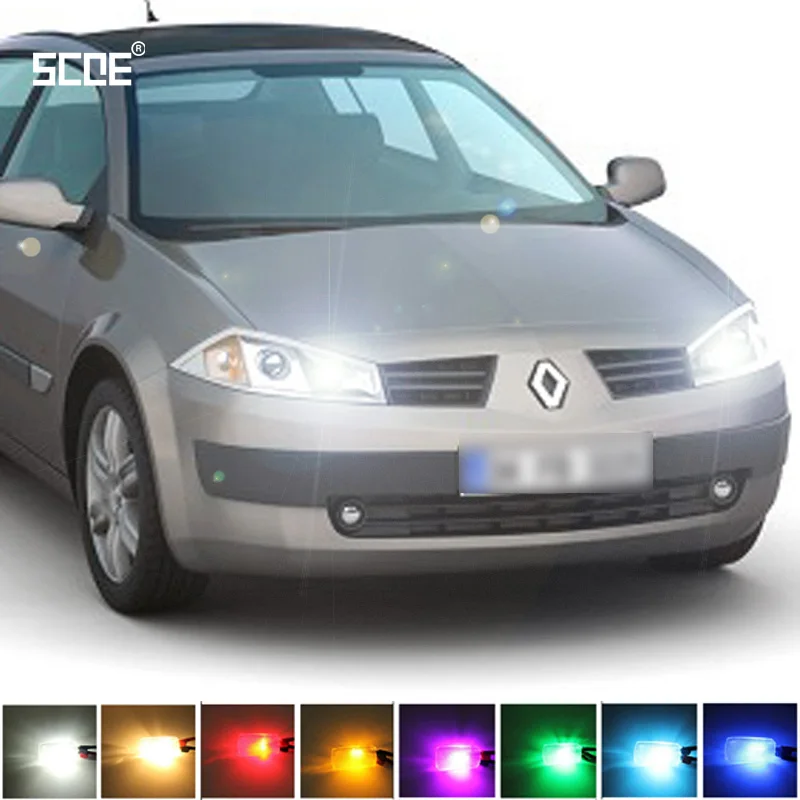 

For Renault Megane II Megane III 5-door SCOE New 2X 12SMD LED Front Parking Light Front Side Marker Light Source Car Styling