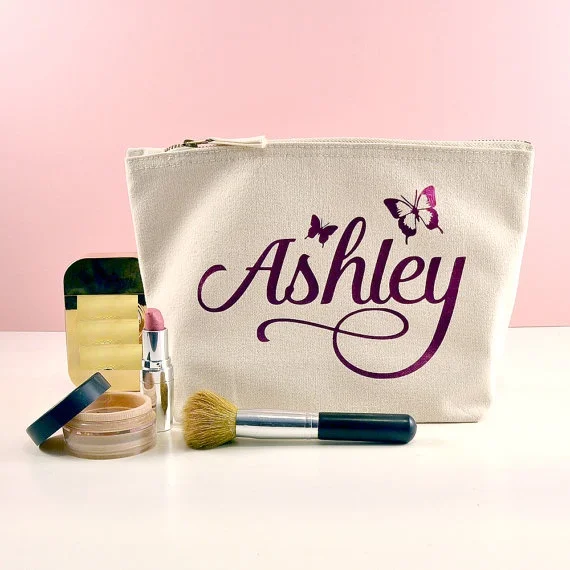 

personalized butterfly names makeup toiletry kits bridesmaid wedding Gift Make Up Bags Unique Gift for Bridal Party favors