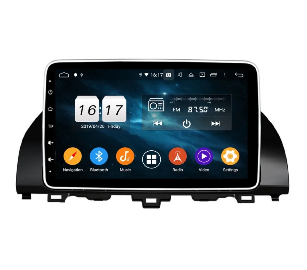 Excellent 4GB+64GB 8 Core 10.1" Android 9.0 Car DVD Player for Honda Accord 2018 GPS Audio Stereo Radio Bluetooth WIFI Mirror-link USB DVR 4