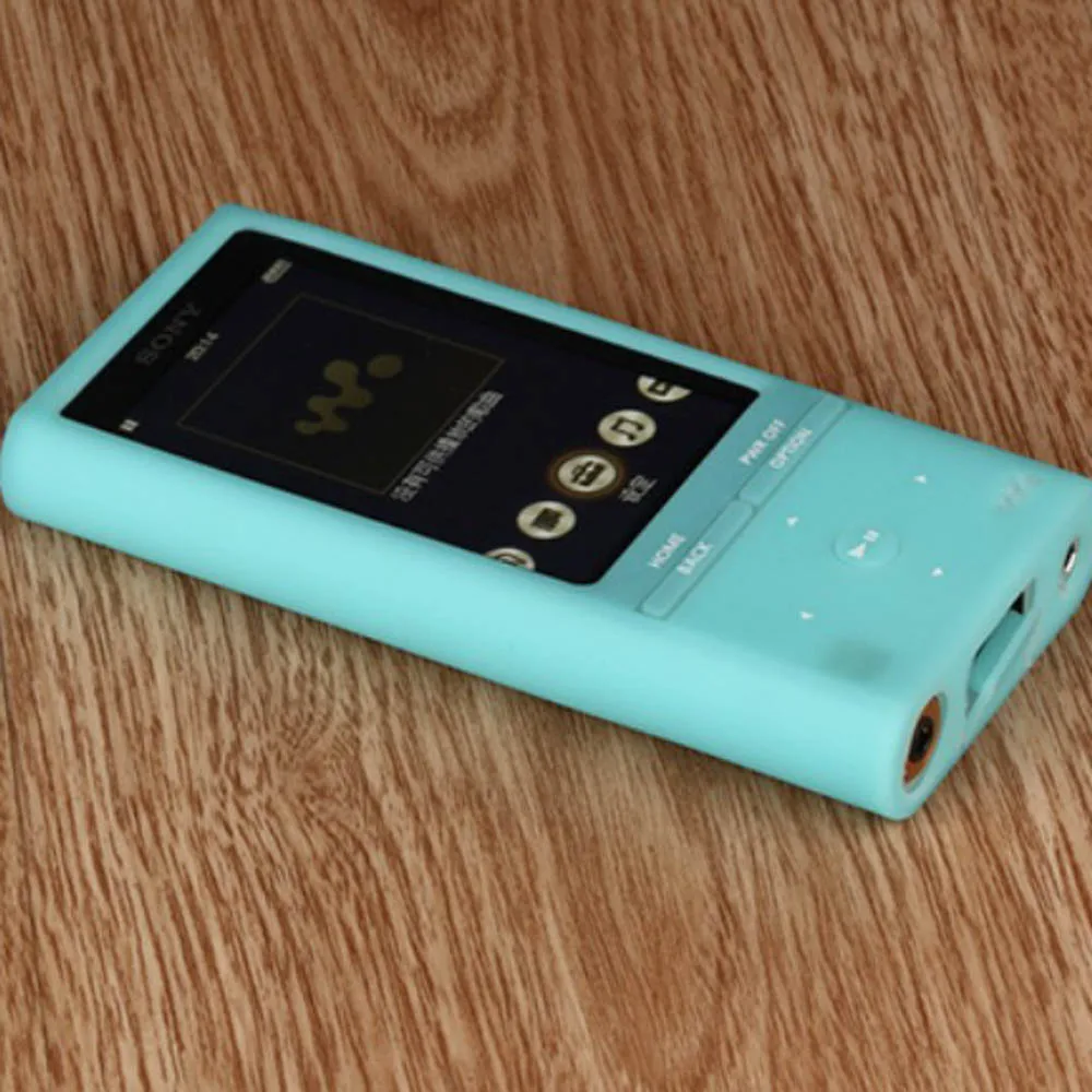 Бегущий верблюжий силиконовый гелевый Чехол для «Sony Walkman NWZ» ZX100 NW-ZX100 резиновый защитный чехол для экрана с ремешком - Цвет: Sky blue