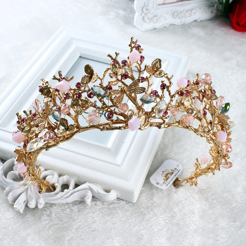 Luxury bridal headband handmade tiara wholesale crystal wedding crowns hair accessories hair