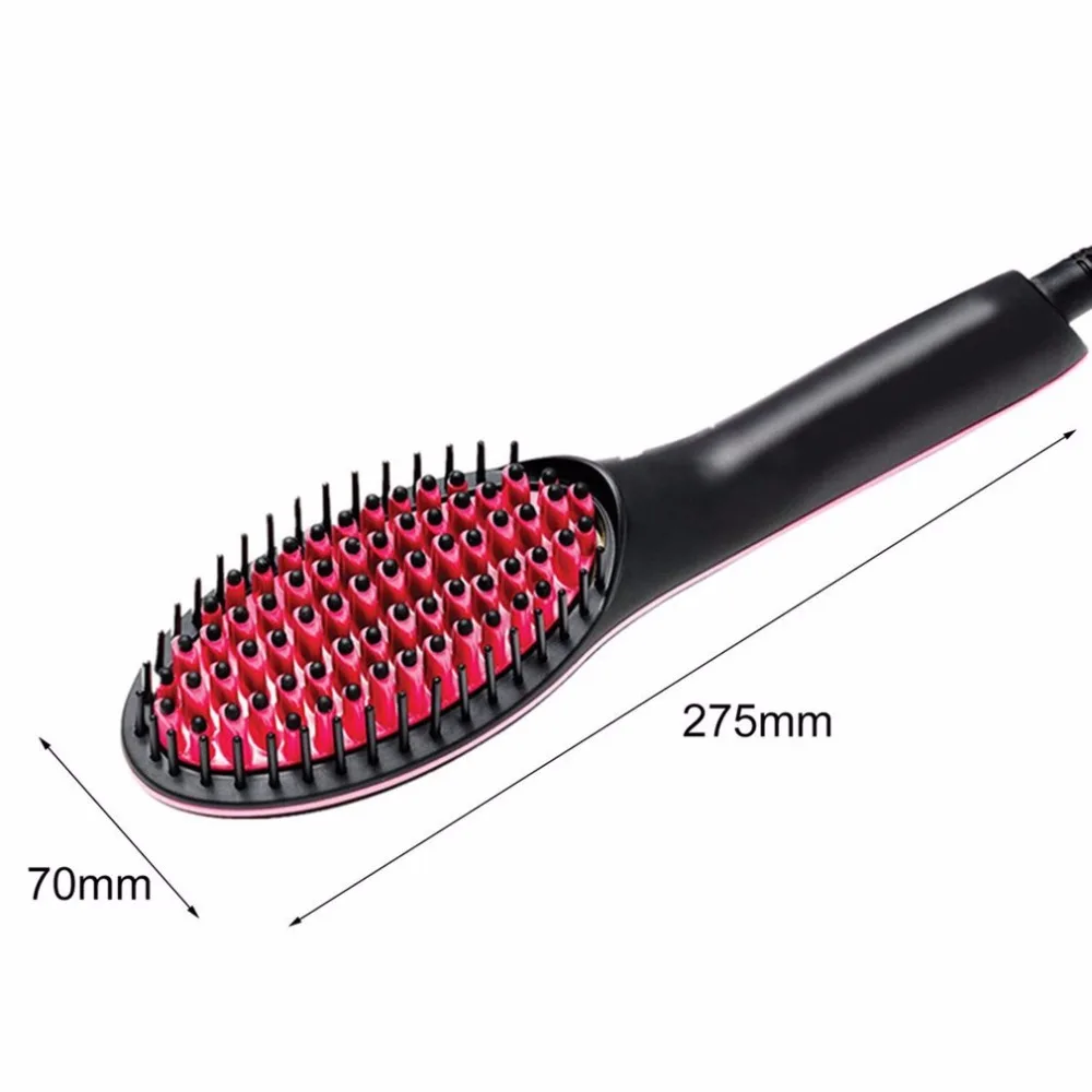 Profissional cerâmica elétrica escova de cabelo alisamento