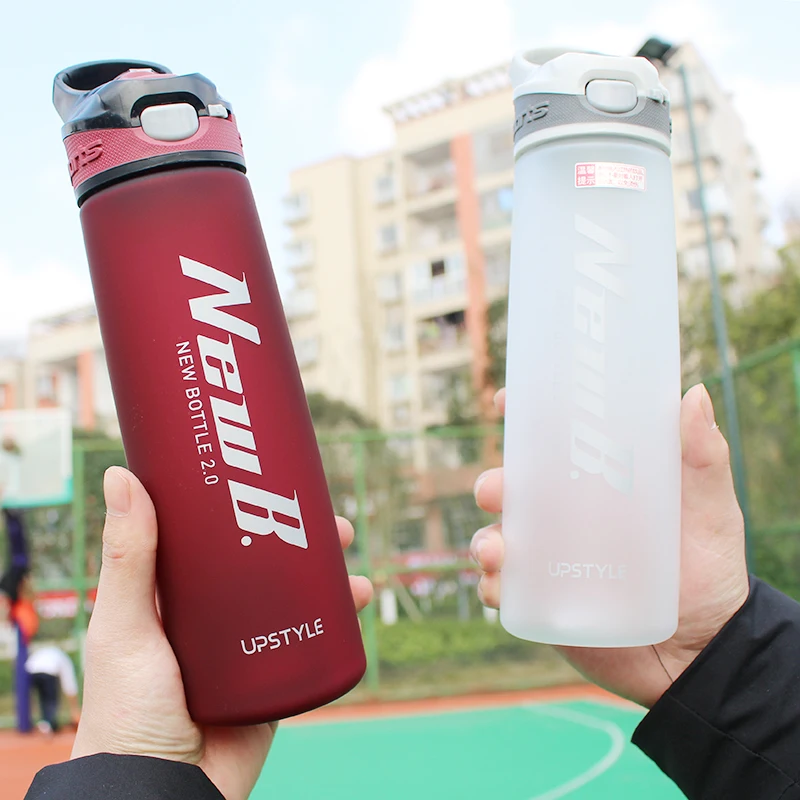 Outdoor Travel Portable Drinkware Tritan Plastic Whey Protein Powder Sport Shaker Bottle 750/600ML For Water Bottles With Straw