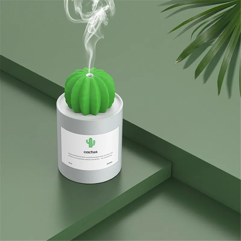 

New Creative Cactus Design Ultrasonic Humidifier Air Purifier Mini Portable Aroma Humidifiers Office Desktop Mute USB Mist Maker