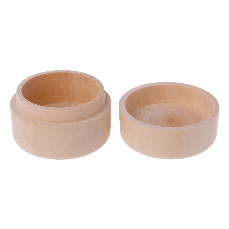 

Small Round Wooden Storage Box Handmade Jewelry Organizer Soap Crafts Case