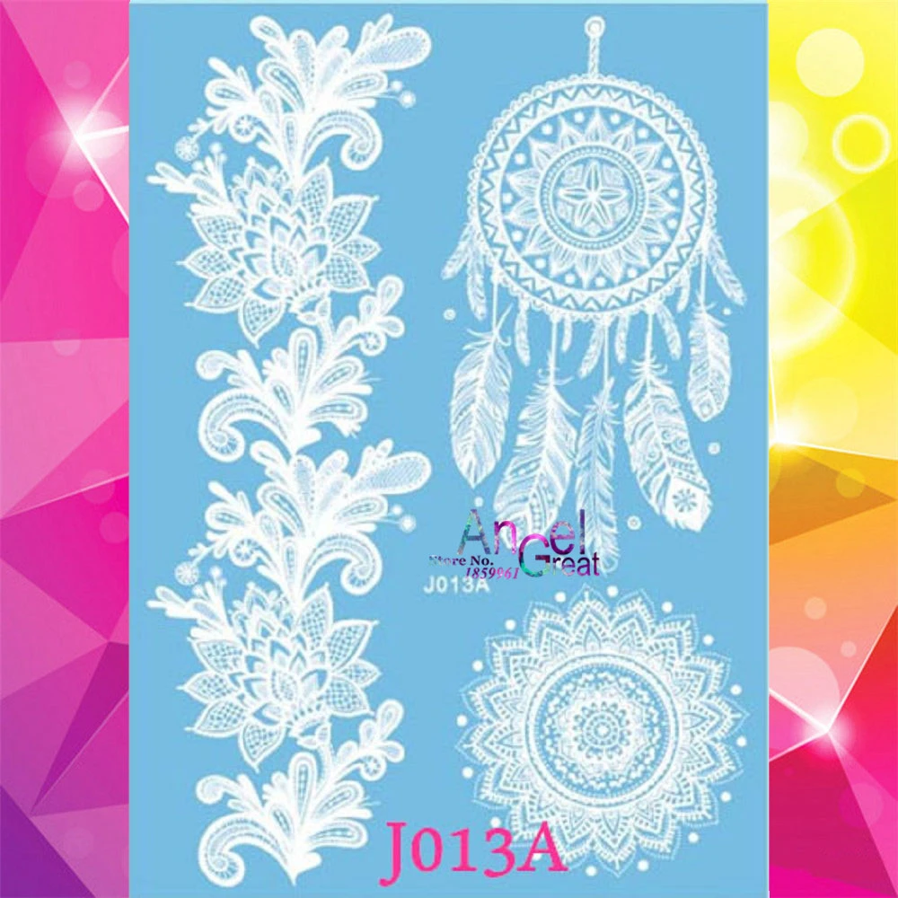 1PC Big Size White Dreamcatcher Designs Waterproof Temporary Tattoo  Stickers AJ13A Women Makeup Tattoo Dream Catcher Henna Tatoo|sticker  nail|sticker graffititatoo paper - AliExpress