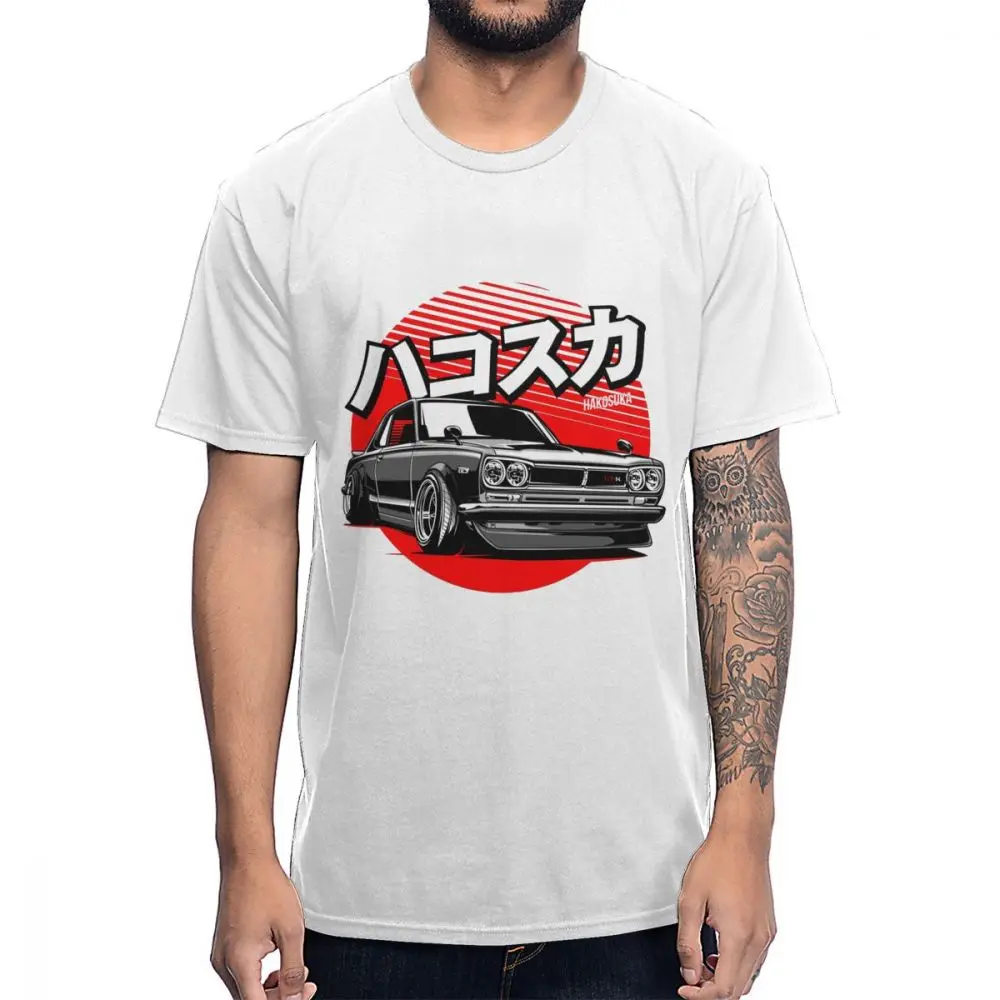 Винтаж GTR Hakosuka Skyline PGC10 футболка Для мужчин качество Летний обычный Тройник рубашка 100% хлопок, большой размер