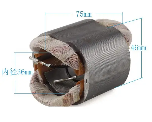 AC220V Stainless Steel Shell 4 Cables Motor Stator for