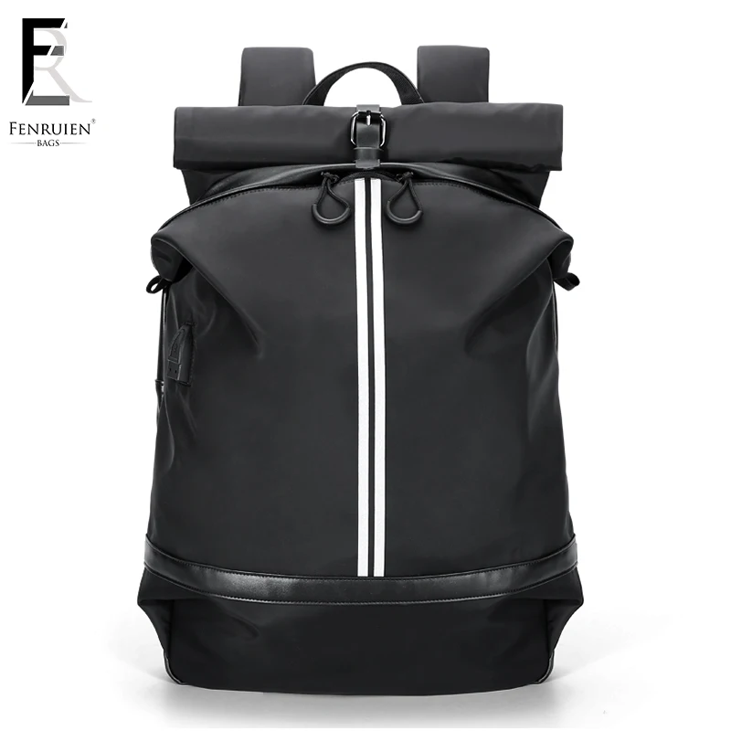 

FENRUIEN new backpack men's shoulder bag student youth bag USB casual personality travel bag computer bag street fashion trend