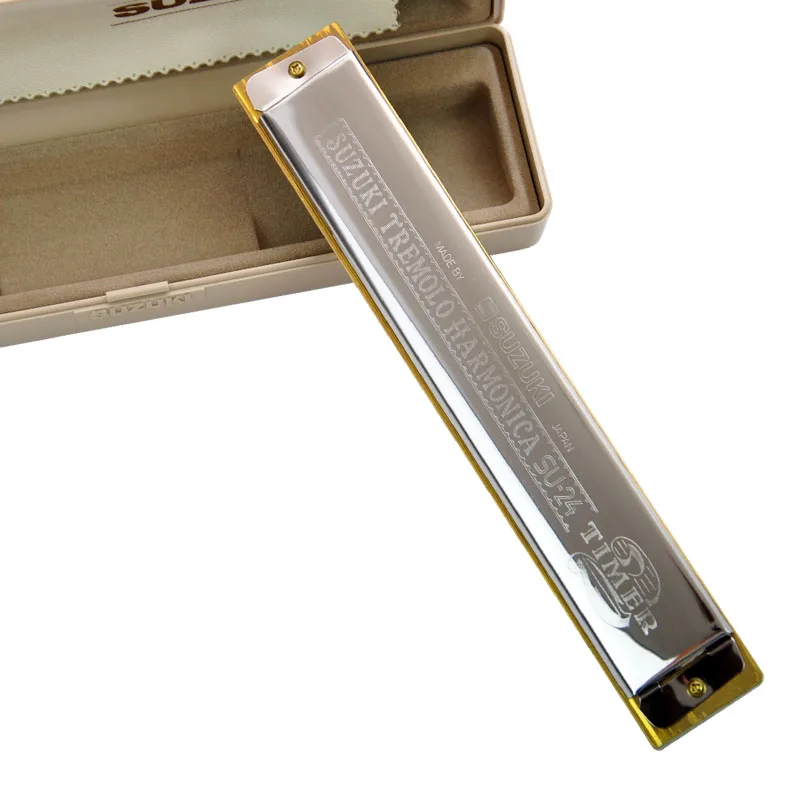 SUZUKI таймер 24 Отверстия тремоло Гармоника SU изучения гармоника|tremolo harmonica|harmonica