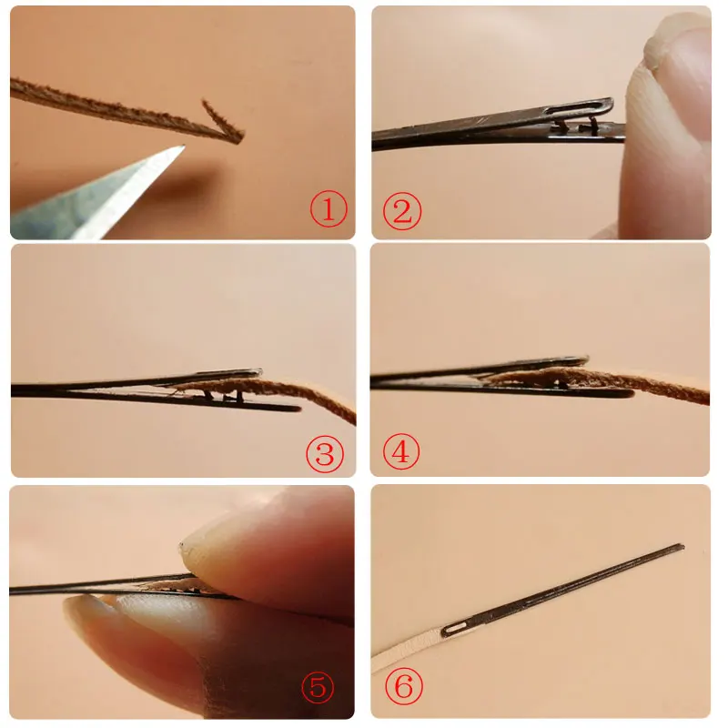 Новый 2 шт DIY кожаный инструмент для ремесленного пошива кожаной вязальной иглы с