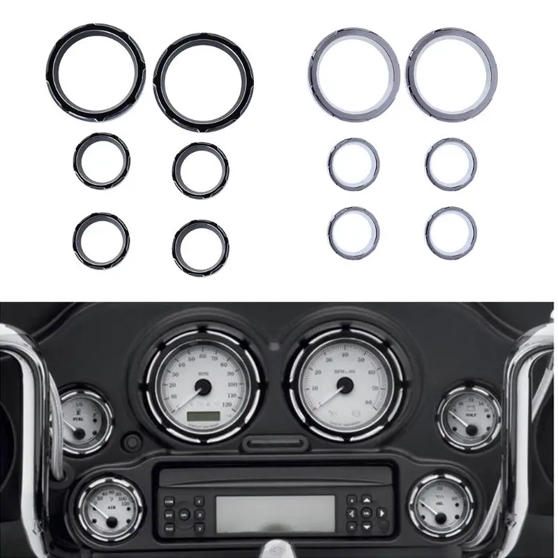 Instrument Cover Board Shallow Cut Gauge Bezel Kit For Harley Road
