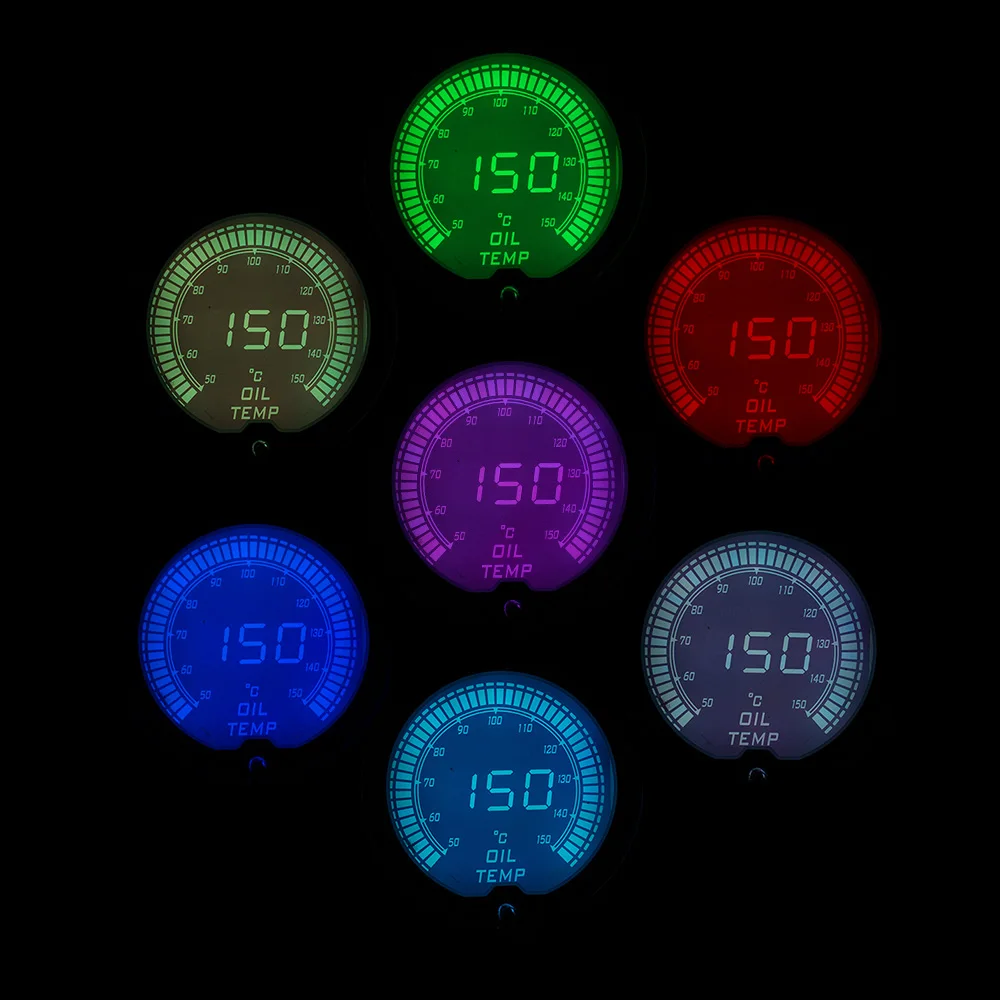 ﻿Buy Brand New 2"(52mm) EVO LCD Color Selectable Oil temp gauge auto