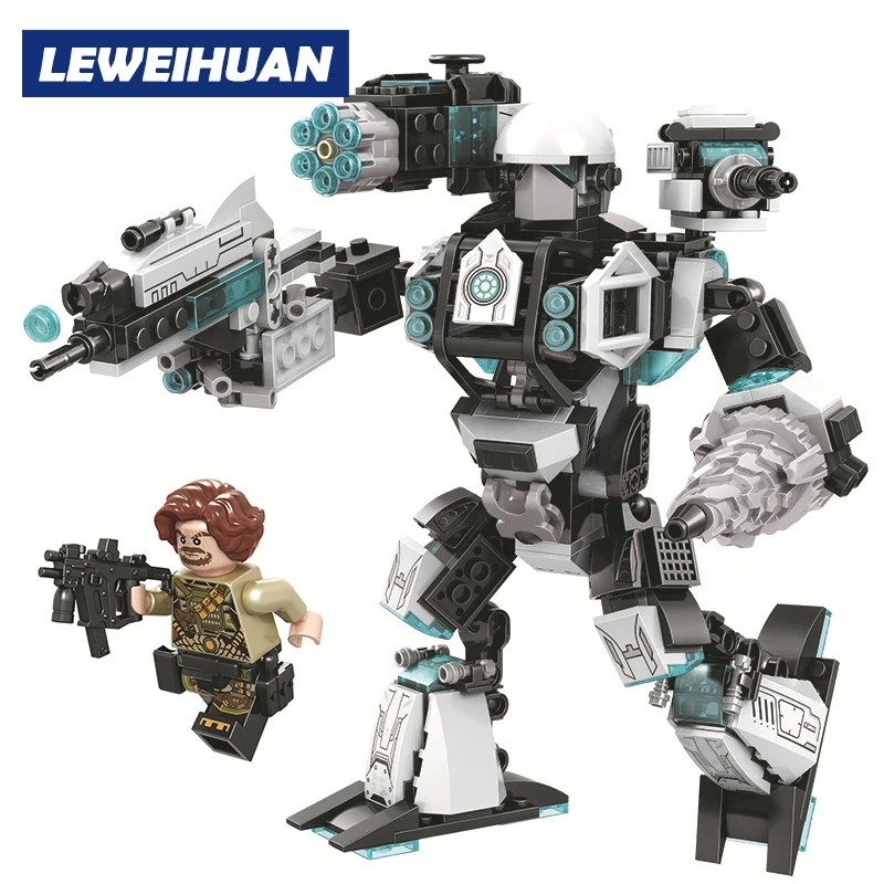 

490pcs Ninjagoing Movie Special Team Mech Robot Building Blocks Compatible Legoed Technic Bricks Educational Toys Kids Gift