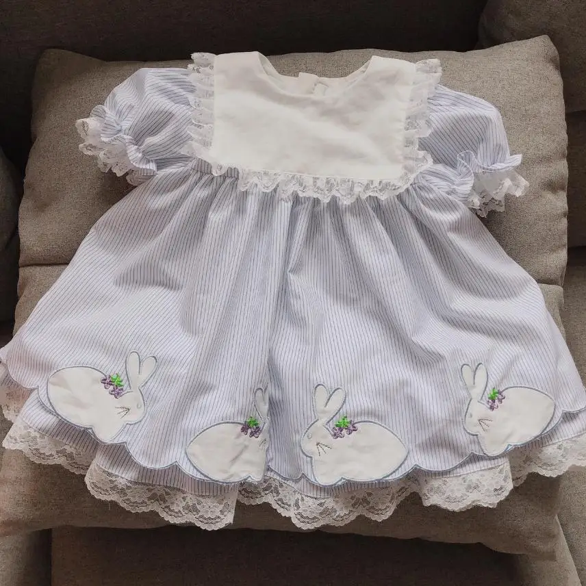 

Baby Girls Dress 2019 Summer Spanish Vintage Dress Cartoon Embroidery Lace Princess Dress Modis Boutique Dress Vestidos Y1158