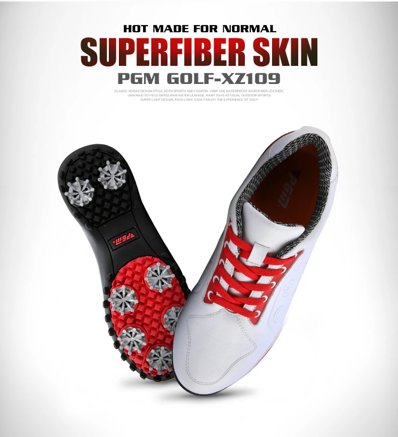 Новые продукты в! Обувь для гольфа Женская водонепроницаемая обувь мягкие супер волокна подвижные Обувные гвозди