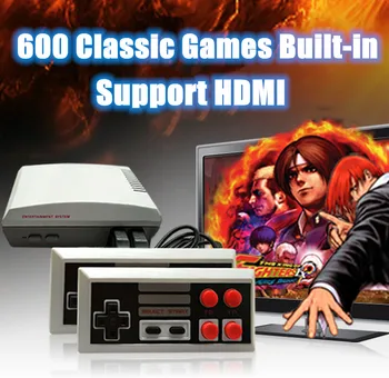 

8Bit HDMI Output Retro Mini Handheld Game Players Family TV Video Game Console Built-in 600 Classic Games 4K PAL&NTSC 2 Gamepads