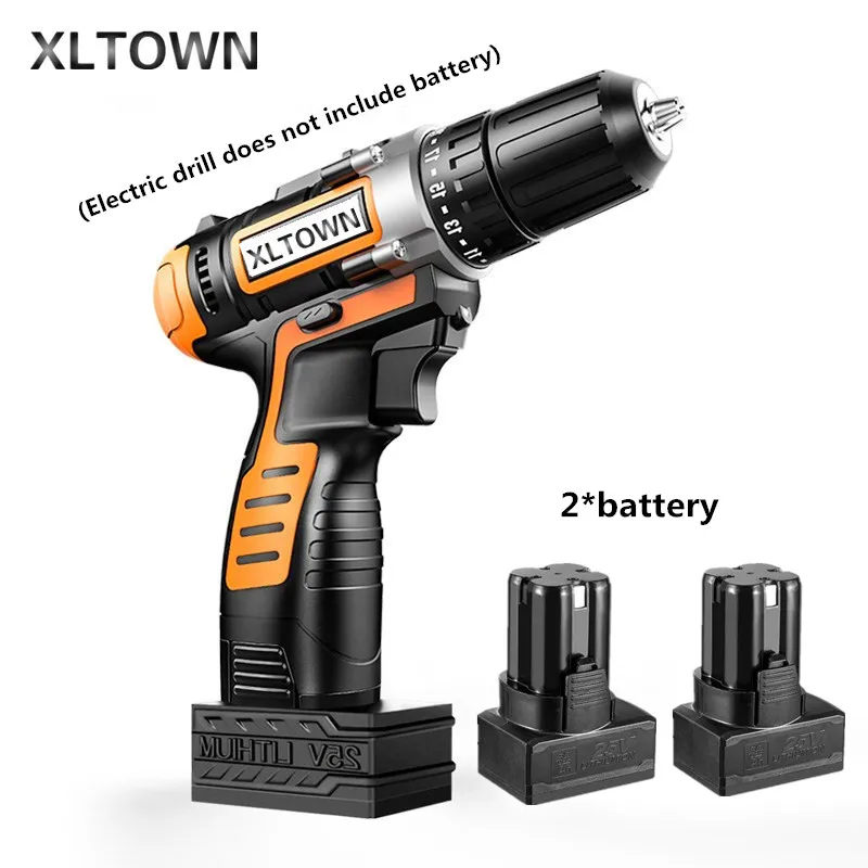 Xltown 25v digital display lithium drill with 2 battery rechargeable