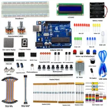 Adeept DIY Electric Super Starter Kit for Arduino UNO R3 with Guidebook LCD1602 Breadboard Freeshipping Book headphones diykit