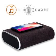 Smart Wireless Charger Bluetooth Speaker Stereo Music Player Portable Travel Quick Charging Adapter For iPhone X 8 8 Plus