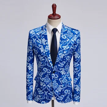 

new 2020 printed dress men leisure suit studio presided over by National People's Congress take suit