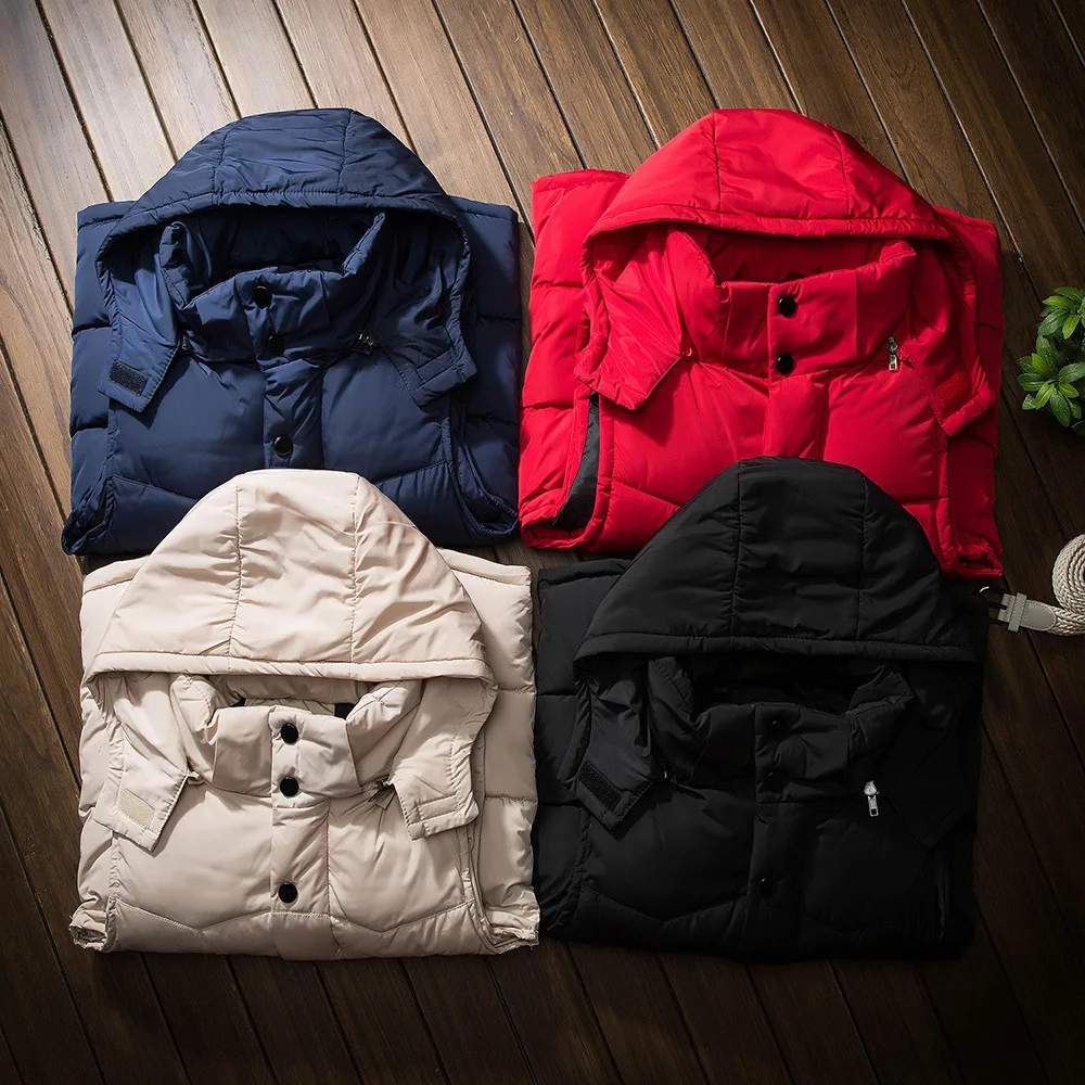 Осенне зимний хлопковый жилет BOU 2020 с перьями однотонный капюшоном|vest vest|hooded cotton