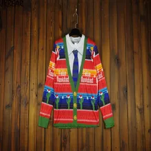 2016 New ‘Feliz Navidad’ Long Sleeve Ugly Christmas T Shirts for Men Funny Fake Sweater Tee Print Xmas T-shirt Plus Size S-2XL