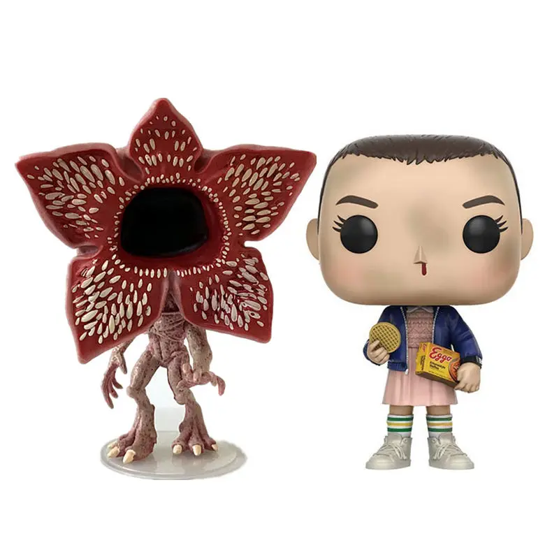 

New Style Eleven Demogorgon Action Figures Stranger Things Figurines Corpse Flower Eleven Model Q Edition For Car Decoration