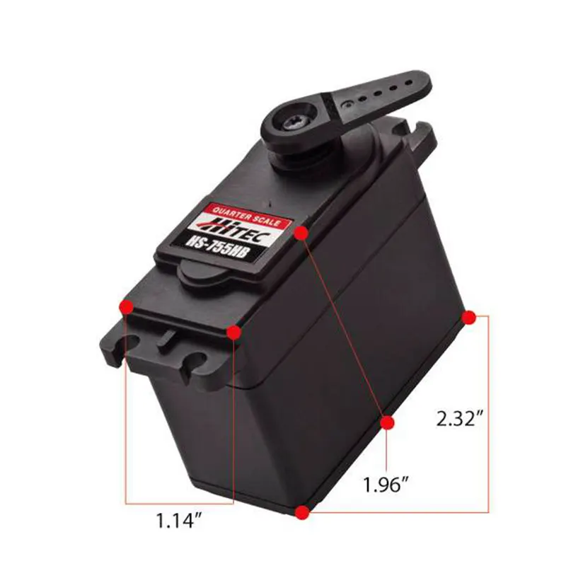 

HS-755HB Karbonite Gear Giant Scale Servo 13.2KG/110g