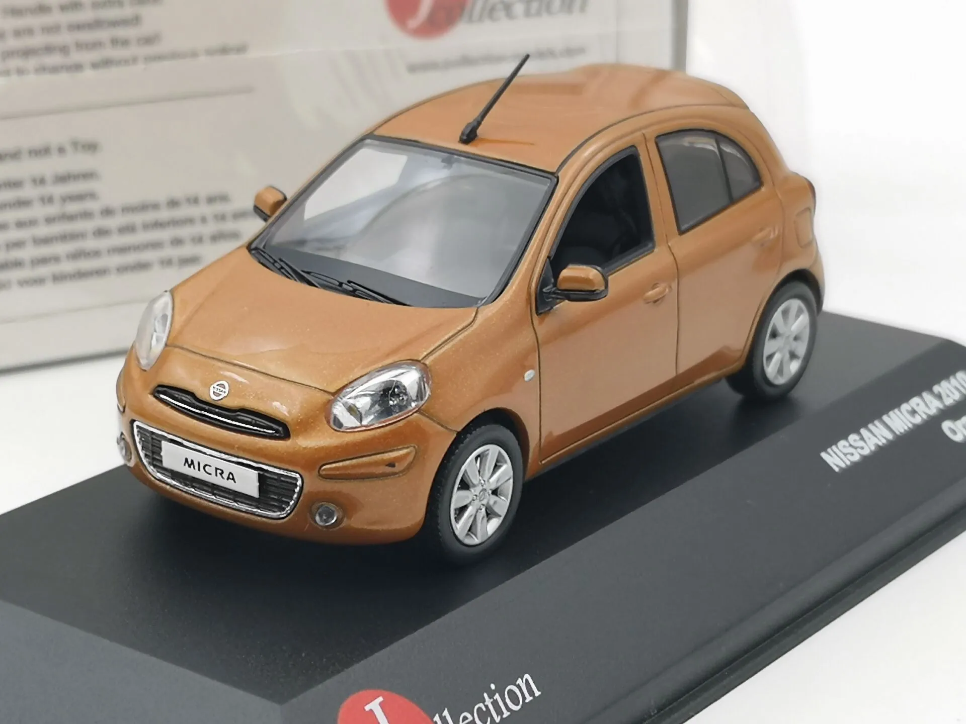 JC 143 NISSAN MICRA 2010 ORANGE boutique alloy car toys for children