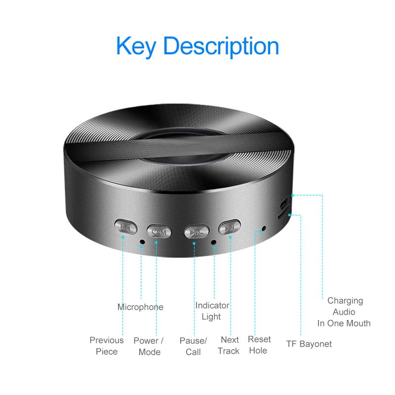 HYASIA Mini Беспроводная Bluetooth, колонка Bluetooth 4,2 переносной стереомикрофон компьютерное радио AUX музыкальный громкоговоритель акустики