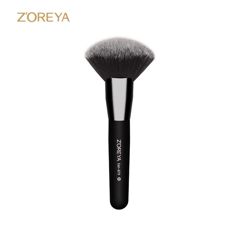

ZOREYA Makeup Brushes Large Fan Powder Contour Foundation Duo Fiber Blending Eyeline Brush Wooden Handle Beauty Makeup Tools