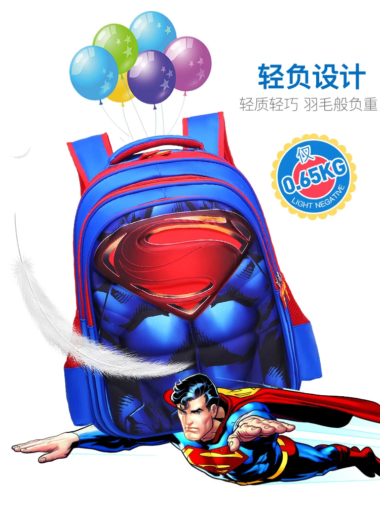 Kids Favorite Comic Character Printed School Bag Superman