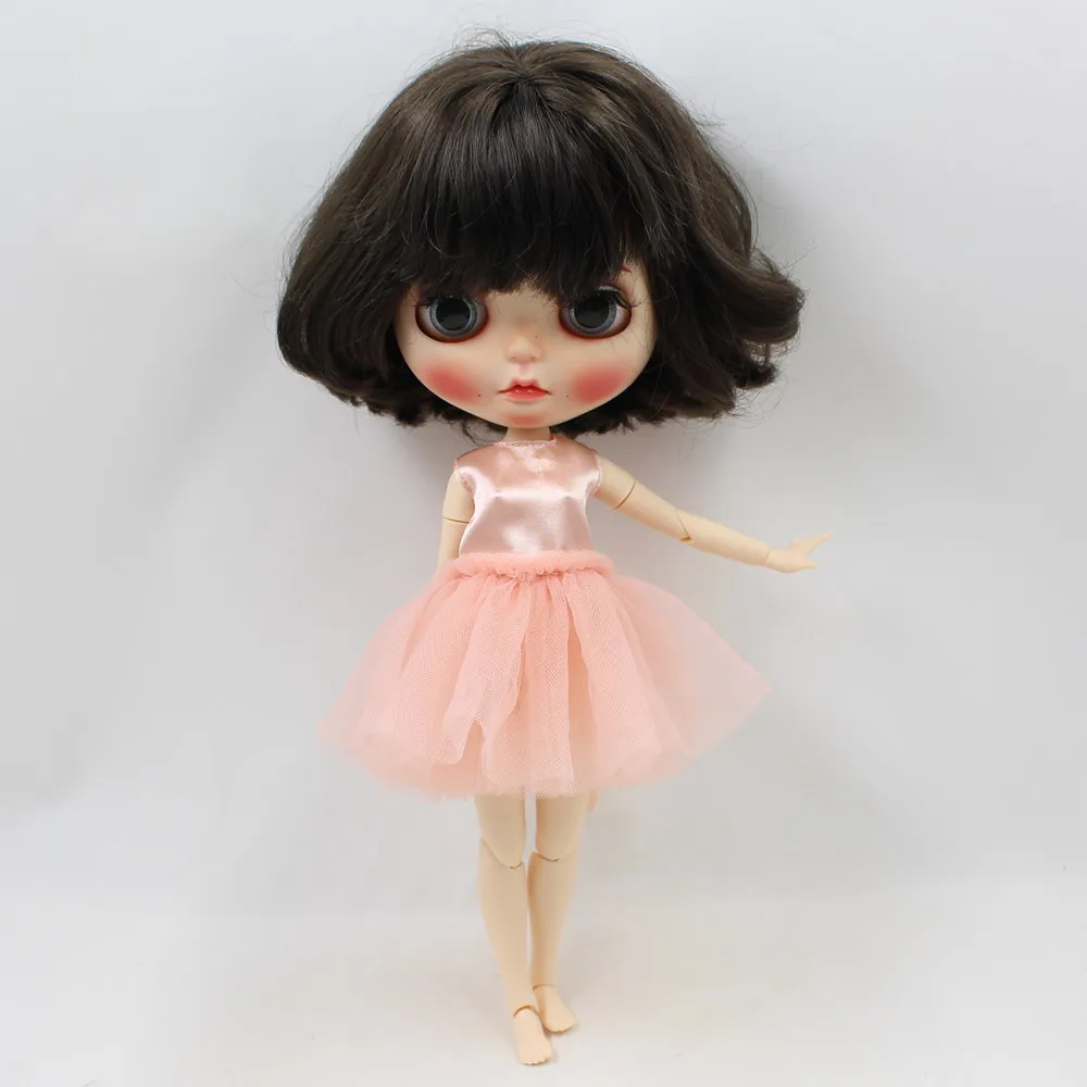 Blyth doll colthes розовая и желтая кружевная юбка с жакетом для сустава