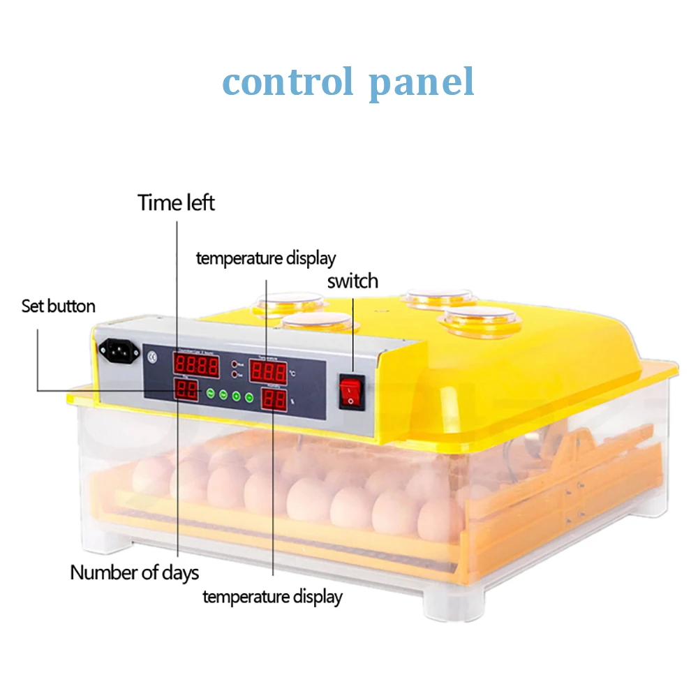 48 яиц инкубатор промышленный для курицы Автоматический цифровой яичный Тернер инкубационный лоток машина птицы инкубатор домашнее оборудование