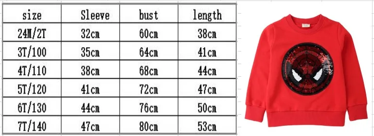 Changing color spiderman Captain America switchable sequins boys T-shirts kid fashion t shirt children tops clothes