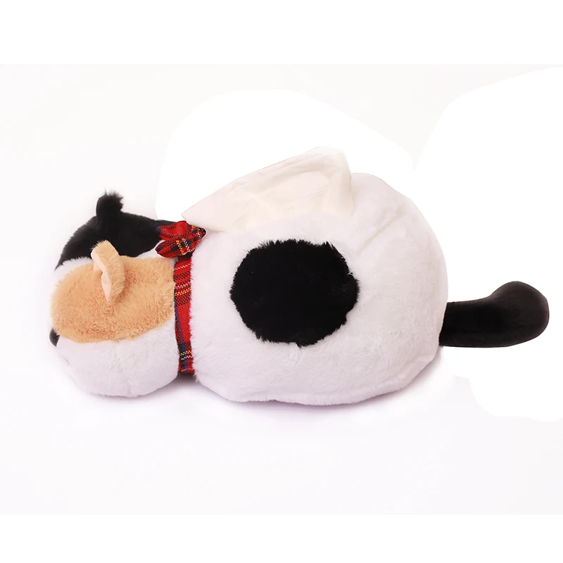 30 см Kawaii Мультфильм Япония кошки Куро микенезуми плюшевая коробка для салфеток в