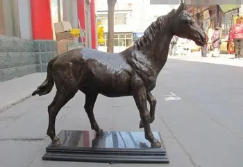 

Western 100% Bronze Marble statue art Ranch Vivid horse Sculpture