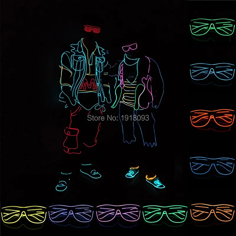Светящиеся неоновые солнцезащитные очки светодиодный Светодиодный светильник