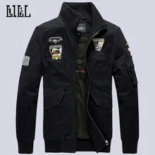 Men's Cotton Bomber Jackets Air Force One Military Style Sportwear Spring Casual Veste Male Army Green Coats Men Jacket,UMA157