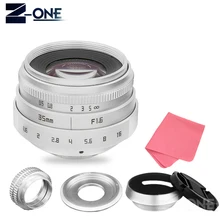 Серебряный 35 мм F1.6 Объективы для видеонаблюдения с-образное крепление для объектива Камера объектива+ бленда для объектива Комплект для Sony NEX-5R NEX-F3 NEX-7 NEX-5N NEX-5C NEX-3 NEX-5 A6300