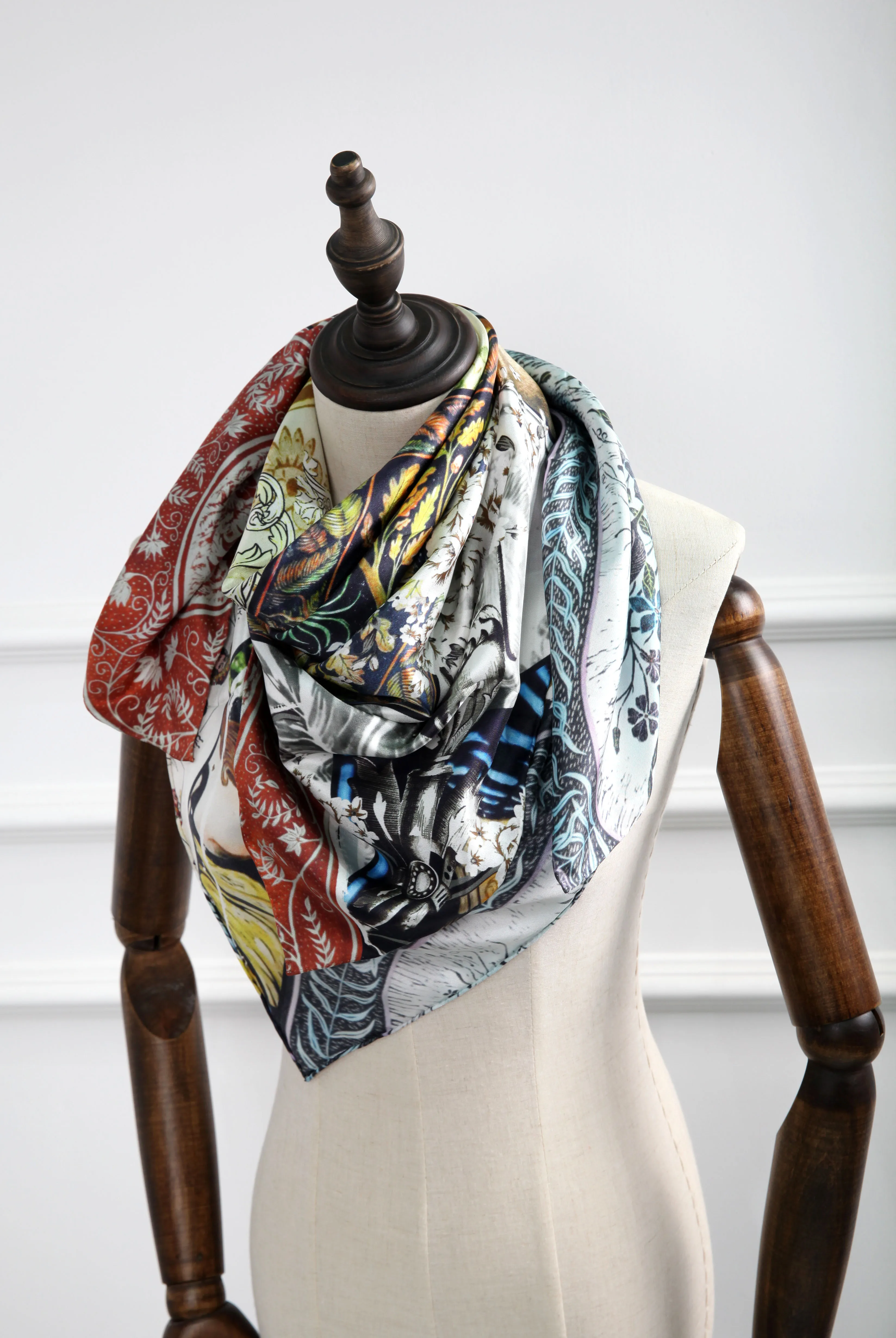Элегантный бренд ручной работы саржевый шелковый шарф TWIC-200142