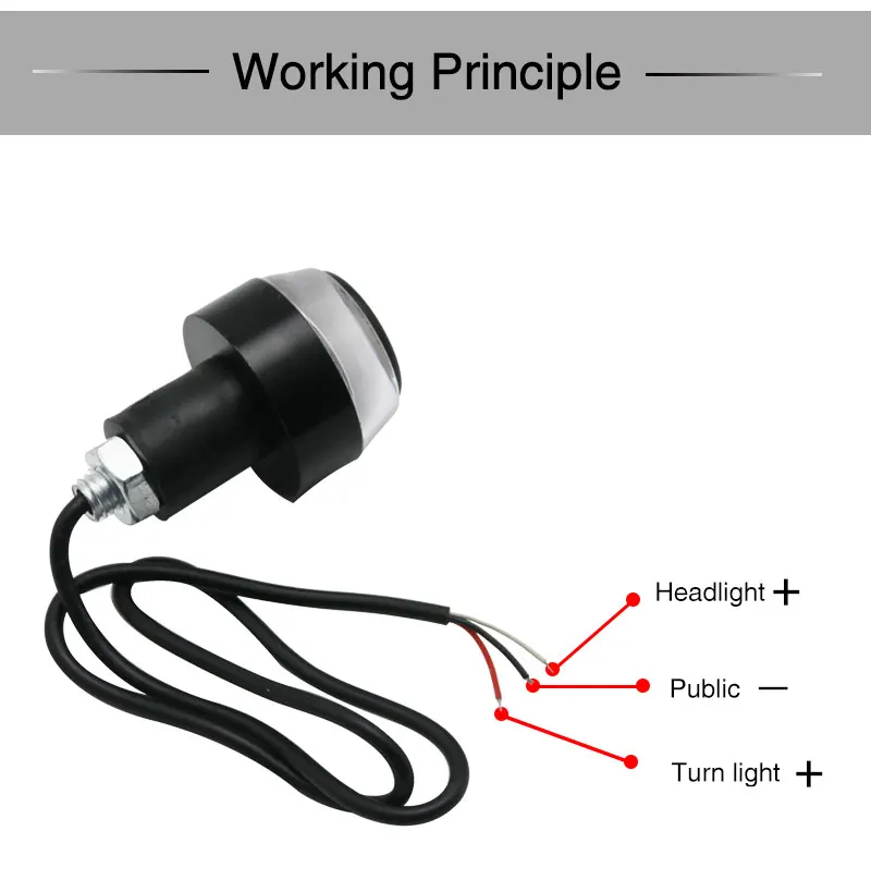 ZSDTRP ЧПУ 7/8 ''на руль мотоцикла или конец светодиодный поворотник светильник+ ручками Универсальный для 22 мм улице и гоночные Moto