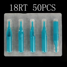 Yilong один ящик 50 шт. круглый Размеры 18rt синий одноразовые короткие Насадки для татуировок насадка питания