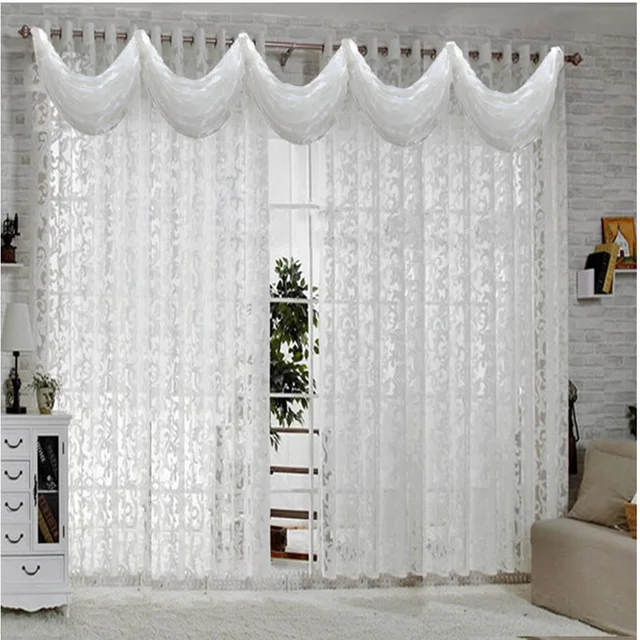Cheap White curtains for living room Bedroom European Curtain sheer Modern Kitchen curtain Luxury tulle Drapes Panels Bead Valance Cheap White curtains for living room Bedroom European Curtain sheer Modern Kitchen curtain Luxury tulle Drapes Panels Bead Valance