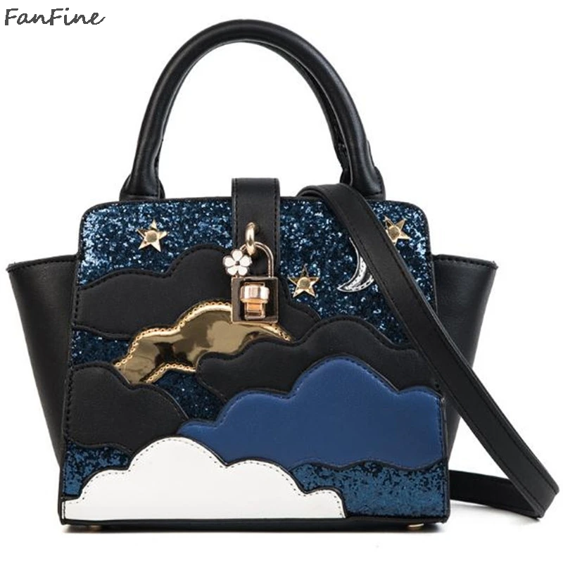 

FanFine Lovely Girls Sequins Sailor Moon Bag bat Wings Luxury Handbags Women Bags Designer Crossbody bags bolsa feminina